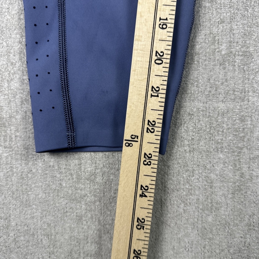 Athleta‎ Leggings Women Size M Blue Contender Lazor Cut Zipper pockets - Picture 6 of 15